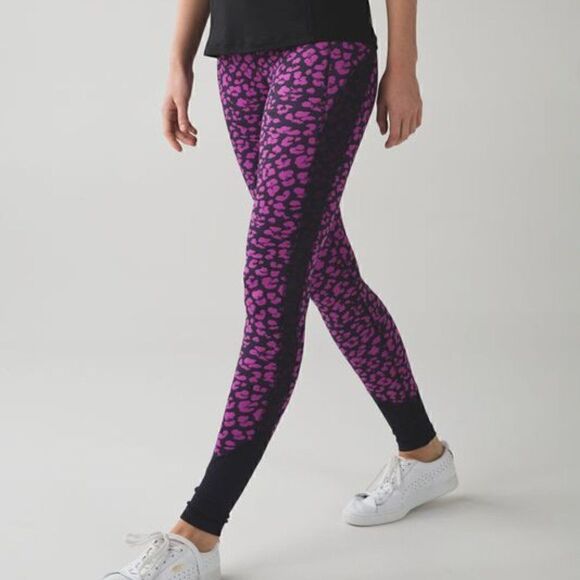 COPY - Lululemon Drop It Like It's Hot Pink Tights Sz 8 - Picture 1 of 4
